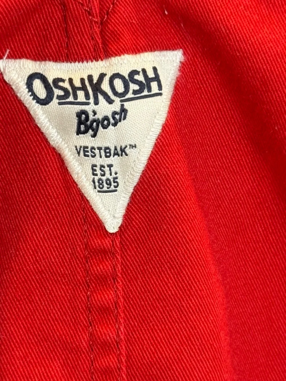 OshKosh B'gosh Bright Red Shortails 9 month